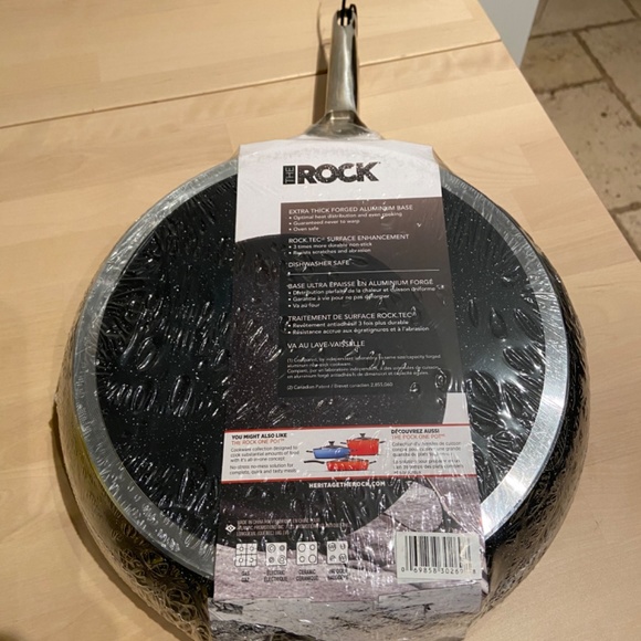 Heritage The Rock Frying Pan, Non-stick, Dishwasher & Oven Safe, Black, 2-pk, 26 - Picture 2 of 3